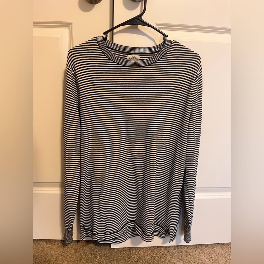 Navy and cream Striped Sweater
